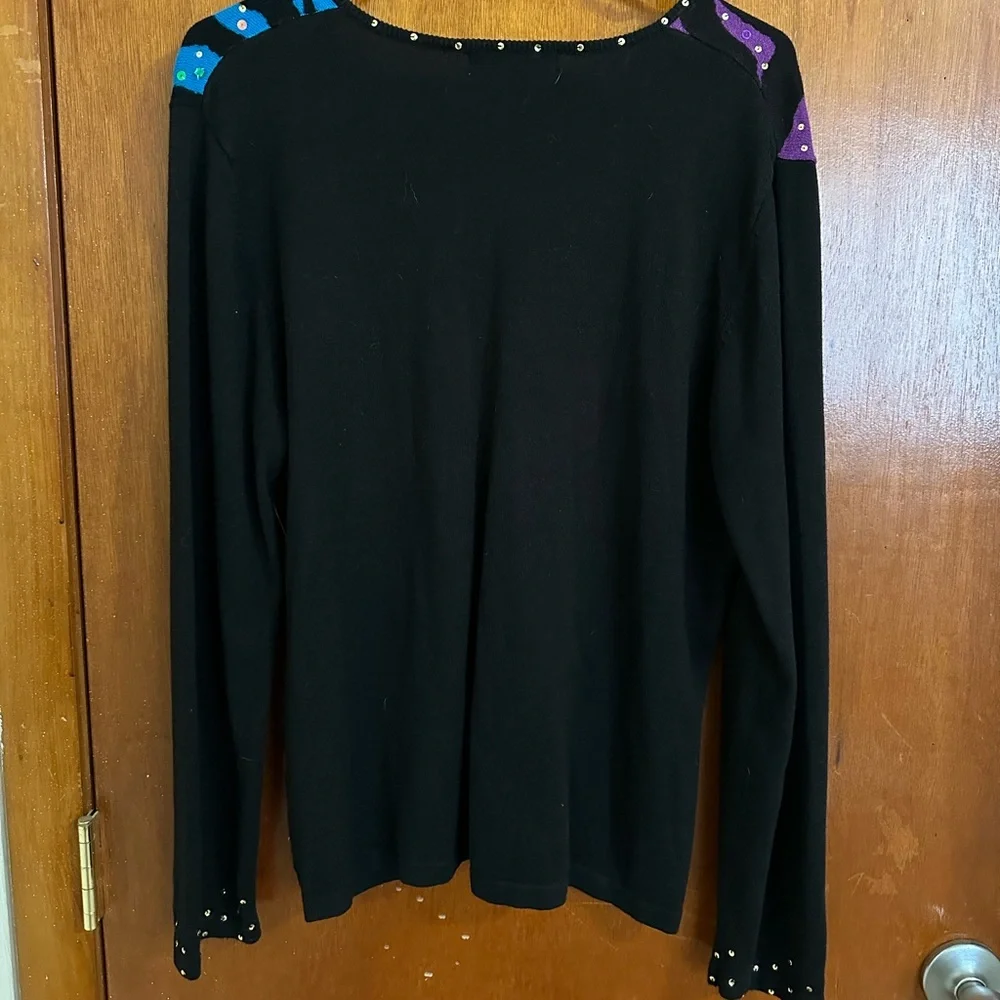 Vintage Jack B. Quick Rainbow Zebra Sweater - Picture 3 of 3